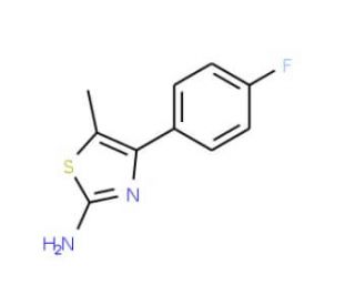 4-(4-fluorophenyl)-5-methyl-1,3-thiazol-2-amine (CAS 2928-00-9) - chemical structure image