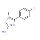 4-(4-fluorophenyl)-5-methyl-1,3-thiazol-2-amine (CAS 2928-00-9) - chemical structure image