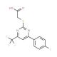 {[4-(4-Fluorophenyl)-6-(trifluoromethyl)pyrimidin-2-yl]thio}acetic acid - chemical structure image