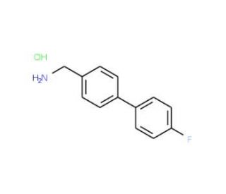 [4-(4-Fluorophenyl)phenyl]methylamine hydrochloride (CAS 518357-40-9) - chemical structure image