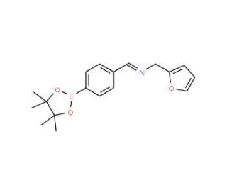 4-(4-Furfuryliminomethyl)benzeneboronic acid pinacol ester (CAS 1218790-46-5) - chemical structure image