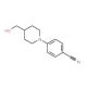 4-[4-(Hydroxymethyl)piperidino]benzene carbonitrile - chemical structure image