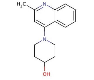 4-(4-Hydroxypiperidin-1-yl)-2-methylquinoline (CAS 927801-80-7) - chemical structure image