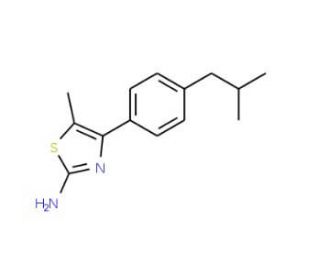 4-(4-Isobutylphenyl)-5-methyl-1,3-thiazol-2-amine - chemical structure image