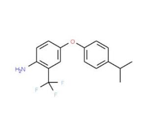 4-(4-Isopropylphenoxy)-2-(trifluoromethyl)aniline - chemical structure image