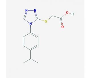 {[4-(4-isopropylphenyl)-4H-1,2,4-triazol-3-yl]thio}acetic acid - chemical structure image