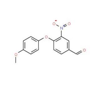 4-(4-Methoxy-phenoxy)-3-nitro-benzaldehyde (CAS 15962-63-7) - chemical structure image