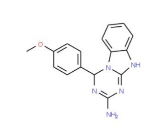4-(4-Methoxy-phenyl)-1,4-dihydro-benzo[4,5]imidazo[1,2-a][1,3,5]triazin-2-ylamine - chemical structure image