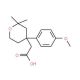 [4-(4-Methoxy-phenyl)-2,2-dimethyl-tetrahydro-pyran-4-yl]-acetic acid - chemical structure image