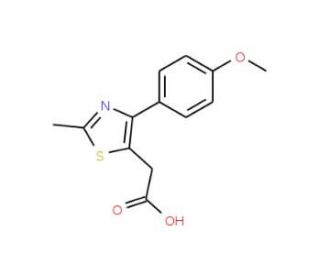 [4-(4-Methoxy-phenyl)-2-methyl-thiazol-5-yl]-acetic acid - chemical structure image