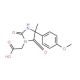 [4-(4-Methoxy-phenyl)-4-methyl-2,5-dioxo-imidazolidin-1-yl]-acetic acid - chemical structure image