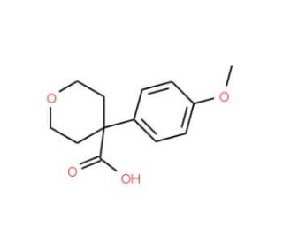 4-(4-Methoxy-phenyl)-tetrahydro-pyran-4-carboxylic acid (CAS 3648-58-6) - chemical structure image