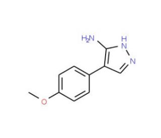 4-(4-Methoxyphenyl)-1H-pyrazol-5-amine (CAS 93439-79-3) - chemical structure image