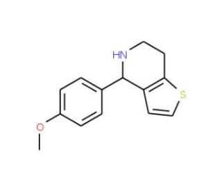 4-(4-Methoxyphenyl)-4,5,6,7-tetrahydrothieno[3,2-c]pyridine, tech (CAS 213462-19-2) - chemical structure image