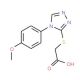 {[4-(4-methoxyphenyl)-4H-1,2,4-triazol-3-yl]thio}acetic acid (CAS 66297-67-4) - chemical structure image