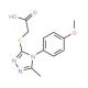 {[4-(4-methoxyphenyl)-5-methyl-4H-1,2,4-triazol-3-yl]thio}acetic acid - chemical structure image