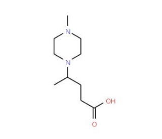 4-(4-Methyl-piperazin-1-yl)-pentanoic acid (CAS 889939-93-9) - chemical structure image