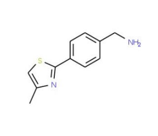 4-(4-Methyl-thiazol-2-yl)-benzylamine - chemical structure image