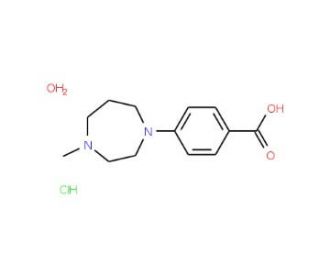 4-(4-Methylperhydro-1,4-diazepin-1-yl)benzoic acid hydrochloride hydrate (CAS 906352-84-9) - chemical structure image