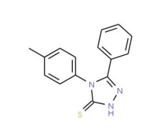 4-(4-methylphenyl)-5-phenyl-4H-1,2,4-triazole-3-thiol (CAS 63314-58-9) - chemical structure image