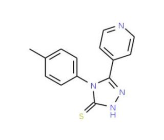 4-(4-methylphenyl)-5-pyridin-4-yl-4H-1,2,4-triazole-3-thiol (CAS 16629-43-9) - chemical structure image