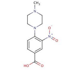 4-(4-methylpiperazin-1-yl)-3-nitrobenzoic acid (CAS 137726-00-2) - chemical structure image