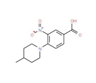 4-(4-Methylpiperidin-1-yl)-3-nitrobenzoic acid (CAS 312921-75-8) - chemical structure image