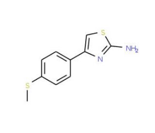 4-(4-Methylsulfanylphenyl)-thiazol-2-ylamine (CAS 105512-85-4) - chemical structure image