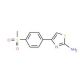 4-[4-(Methylsulfonyl)phenyl]-1,3-thiazol-2-ylamine (CAS 383131-95-1) - chemical structure image