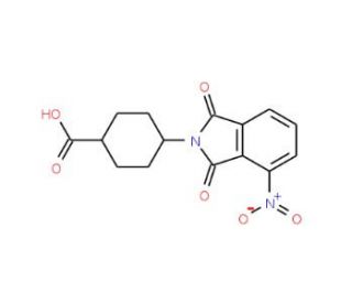 4-(4-nitro-1,3-dioxo-1,3-dihydro-2H-isoindol-2-yl)cyclohexanecarboxylic acid - chemical structure image