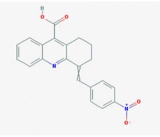 4-(4-Nitro-benzylidene)-1,2,3,4-tetrahydro-acridine-9-carboxylic acid - chemical structure image