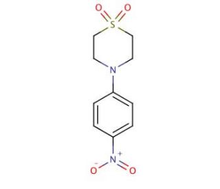 4-(4-Nitro-phenyl)-thiomorpholine 1,1-dioxide - chemical structure image