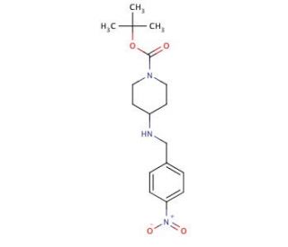 4-(4-nitrobenzylamino)piperidine-1-carboxylic acid tert-butyl ester (CAS 888944-25-0) - chemical structure image