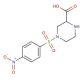 4-(4-Nitrophenyl)sulfonyl-piperazine-2-carboxylic acid - chemical structure image