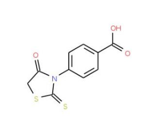 4-(4-Oxo-2-thioxo-thiazolidin-3-yl)-benzoic acid (CAS 6322-60-7) - chemical structure image