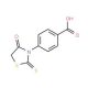 4-(4-Oxo-2-thioxo-thiazolidin-3-yl)-benzoic acid (CAS 6322-60-7) - chemical structure image
