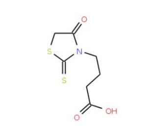 4-(4-Oxo-2-thioxo-thiazolidin-3-yl)-butyric acid (CAS 18623-60-4) - chemical structure image