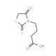 4-(4-Oxo-2-thioxo-thiazolidin-3-yl)-butyric acid (CAS 18623-60-4) - chemical structure image