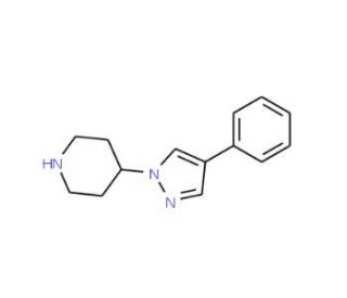 4-(4-Phenyl-1H-pyrazol-1-yl)piperidine - chemical structure image