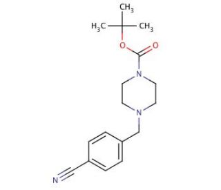 4-(4-t-Boc-piperaz-1-yl-methyl)benzonitrile (CAS 849237-14-5) - chemical structure image