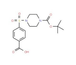 4-((4-(tert-Butoxycarbonyl)piperazinyl)sulfonyl)benzoic acid (CAS 138385-00-9) - chemical structure image