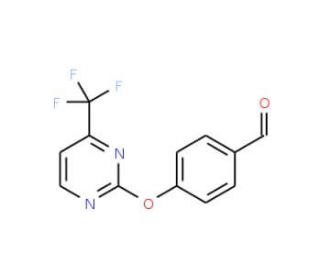 4-{[4-(Trifluoromethyl)pyrimidin-2-yl]oxy}benzaldehyde (CAS 874782-05-5) - chemical structure image