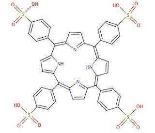 4,4&prime;,4",4"&prime;-(Porphine-5,10,15,20-tetrayl)tetrakis(benzenesulfonic acid) (CAS 35218-75-8) - chemical structure image