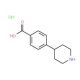 4-(4′-Carboxyphenyl)piperidine HCl (CAS 149353-84-4) - chemical structure image