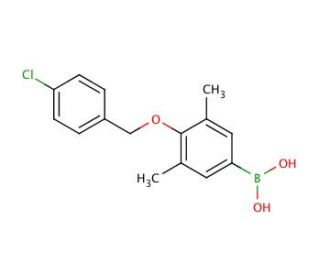 4-(4&prime;-Chlorobenzyloxy)-3,5-dimethylphenylboronic acid (CAS 849062-38-0) - chemical structure image