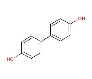 4,4&prime;-Dihydroxybiphenyl (CAS 92-88-6) - chemical structure image