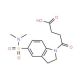 4-{5-[(Dimethylamino)sulfonyl]-2,3-dihydro-1H-indol-1-yl}-4-oxobutanoic acid (CAS 393795-65-8) - chemical structure image