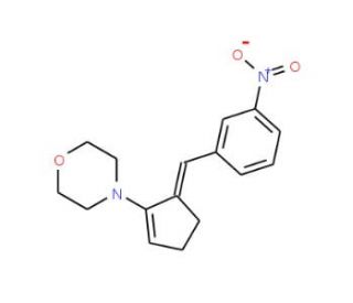 4-[5-(3-Nitro-benzylidene)-cyclopent-1-enyl]-morpholine - chemical structure image