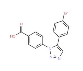 4-[5-(4-bromophenyl)-1H-1,2,3-triazol-1-yl]benzoic acid - chemical structure image
