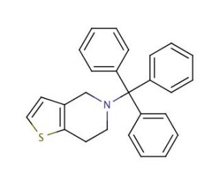 4,5,6,7-Tetrahydro-5-(triphenylmethyl)thieno[3,2-c]pyridine (CAS 109904-25-8) - chemical structure image